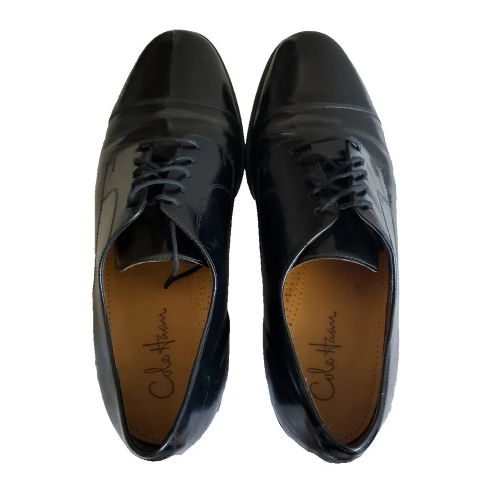 Cole Haan Lexington II Black Cap Toe Oxfords Men's Size 12D C02701